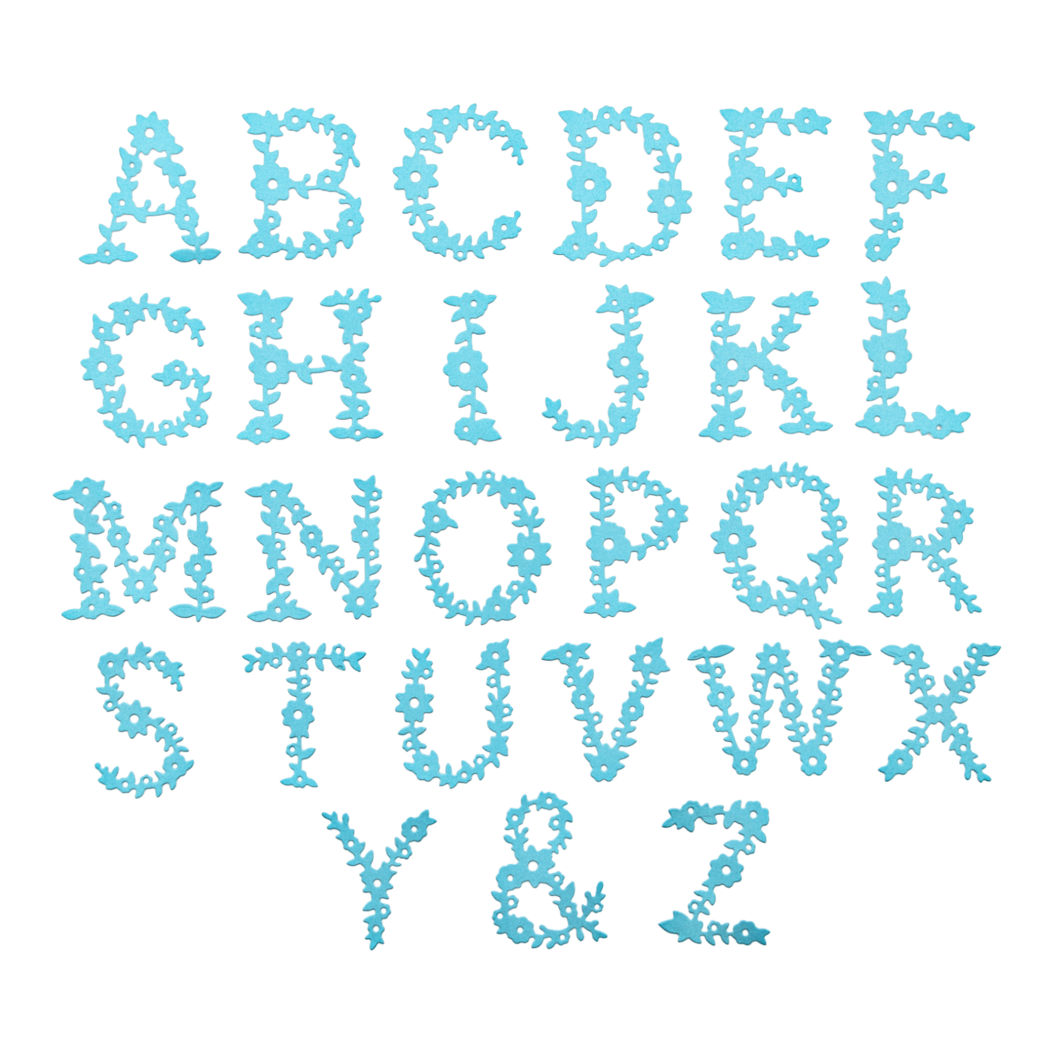 Floral Alphabet - Steel Cutting Die Set
